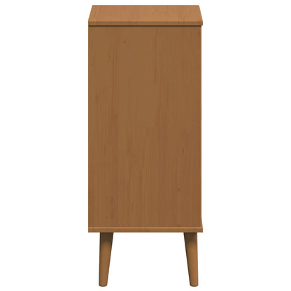 vidaXL Chest of Drawers MOLDE Caramel 40 x 35 x 82 cm Solid Pine Wood