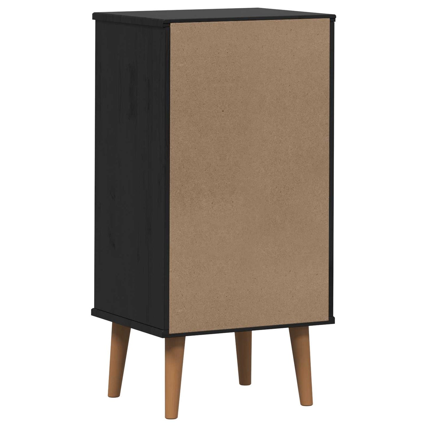 vidaXL Chest of Drawers MOLDE Black 40 x 35 x 82 cm Solid Pine Wood