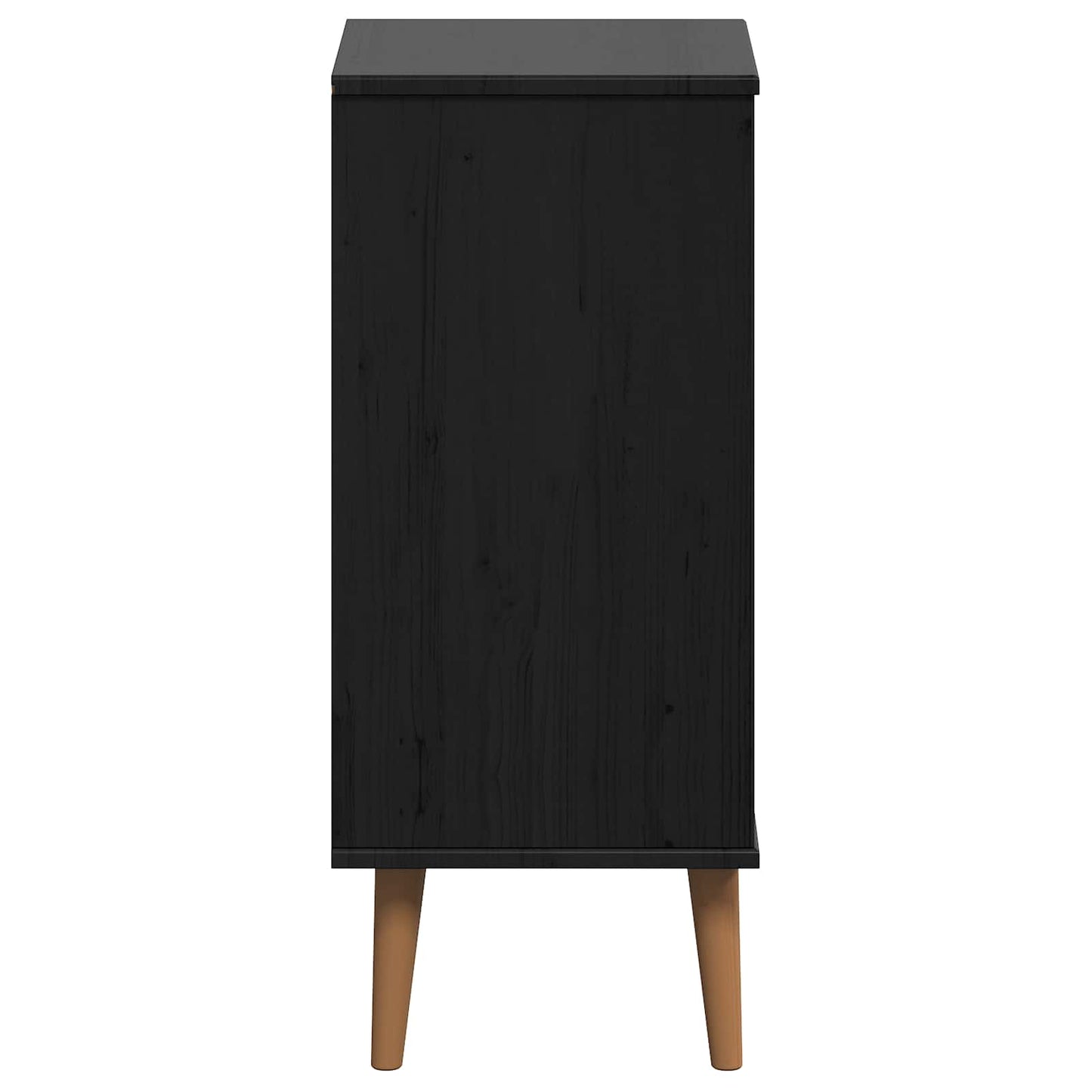 vidaXL Chest of Drawers MOLDE Black 40 x 35 x 82 cm Solid Pine Wood