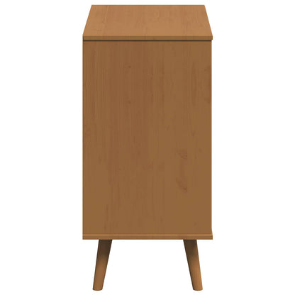 vidaXL Chest of Drawers MOLDE Caramel 80 x 40 x 80 cm Solid Pine Wood