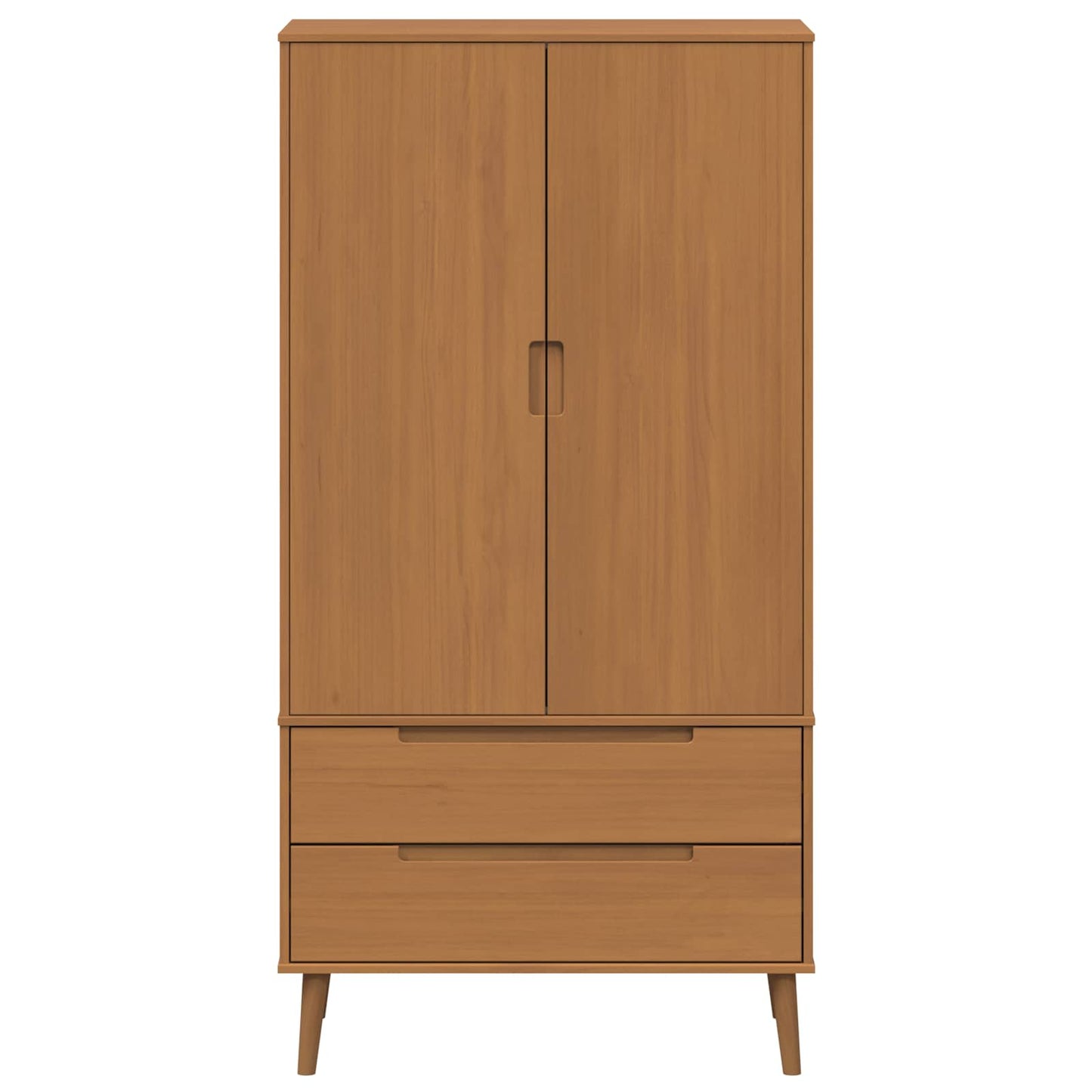 vidaXL Wardrobe MOLDE Caramel 90 x 55 x 175 cm Solid Pine Wood