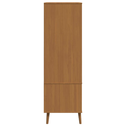 vidaXL Wardrobe MOLDE Caramel 90 x 55 x 175 cm Solid Pine Wood