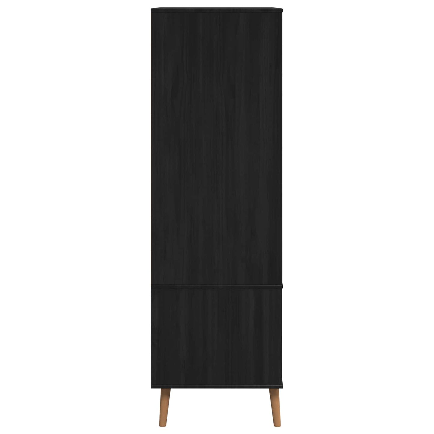 vidaXL Wardrobe MOLDE Black 90 x 55 x 175 cm Solid Pine Wood