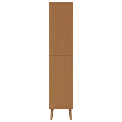 vidaXL Bookcase MOLDE 85 x 35 x 170.5 cm Solid Pine Wood Caramel