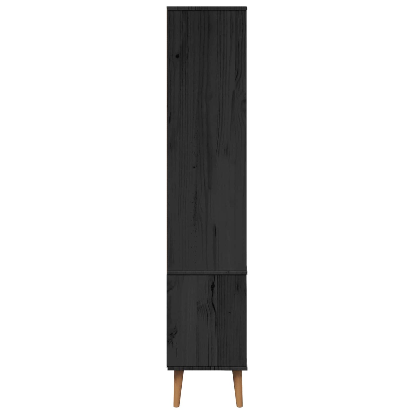 vidaXL Glass Display Cabinet MOLDE 90 x 35 x 175 cm Solid Pine Wood