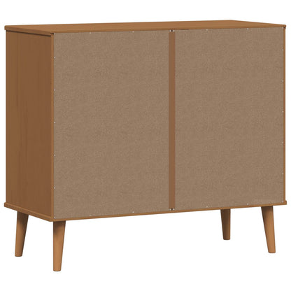 vidaXL Sideboard MOLDE Caramel 90 x 40 x 80 cm