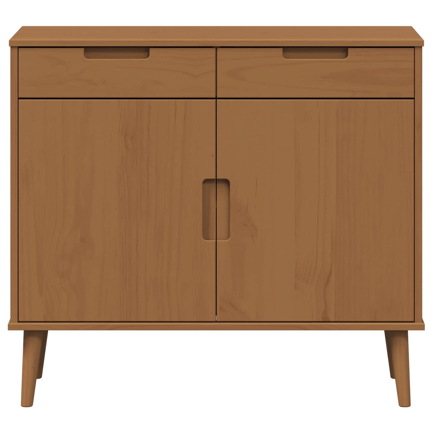 vidaXL Sideboard MOLDE Caramel 90 x 40 x 80 cm