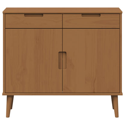 vidaXL Sideboard MOLDE Caramel 90 x 40 x 80 cm