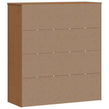 vidaXL Hutch MOLDE Caramel 90 x 35 x 100 cm Solid Pine Wood