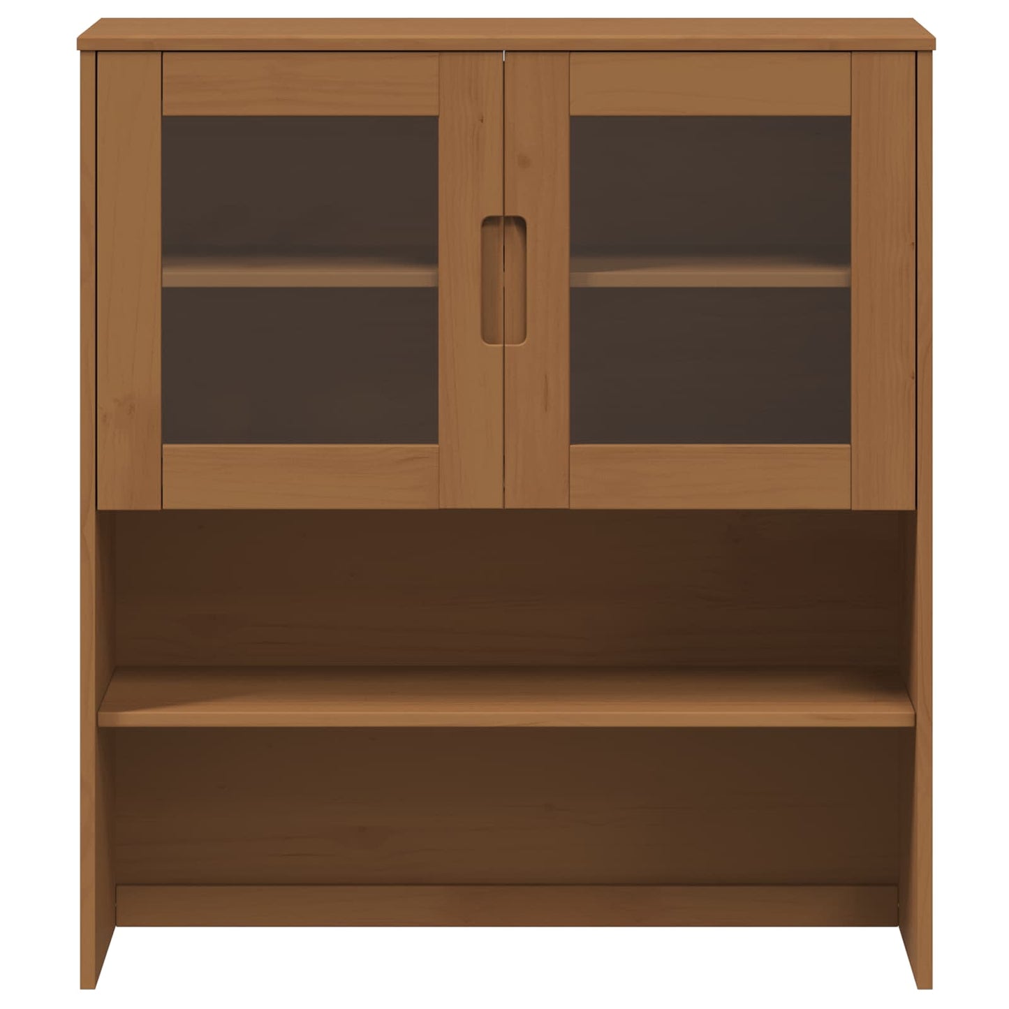 vidaXL Hutch MOLDE Caramel 90 x 35 x 100 cm Solid Pine Wood