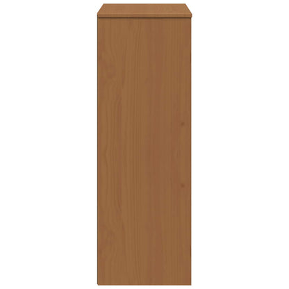 vidaXL Hutch MOLDE Caramel 90 x 35 x 100 cm Solid Pine Wood