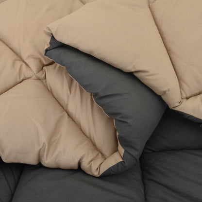 vidaXL Summer Duvet Anthracite and Taupe 200 x 140 cm Microfiber