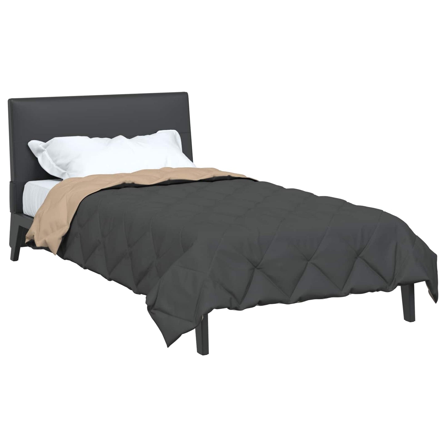 vidaXL Summer Duvet Anthracite and Taupe 200 x 140 cm Microfiber