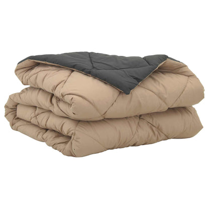 vidaXL Summer Duvet Anthracite and Taupe 220 x 155 cm Microfiber