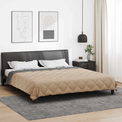 vidaXL Summer Duvet Anthracite and Taupe 240 x 260 cm Microfiber