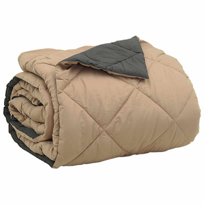 vidaXL Summer Duvet Anthracite and Taupe 240 x 260 cm Microfiber