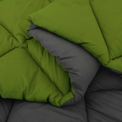 vidaXL Summer Duvet Green and Anthracite 240 x 200 cm Microfiber