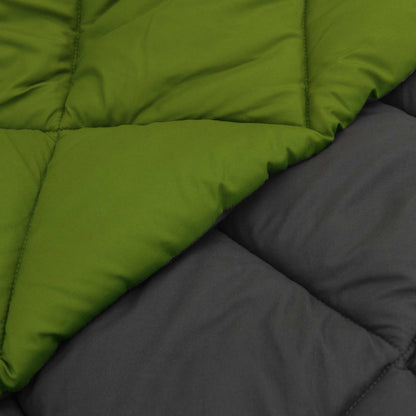 vidaXL Summer Duvet Green and Anthracite 240 x 200 cm Microfiber