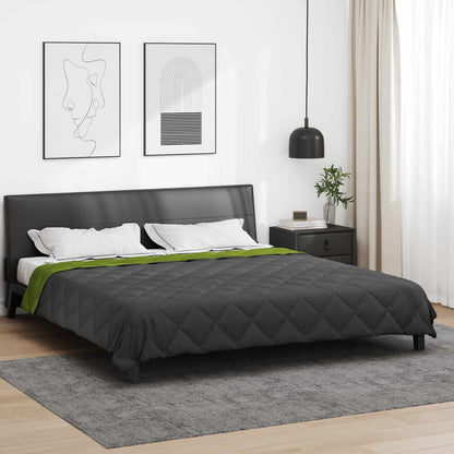 vidaXL Summer Duvet Green and Anthracite 240 x 200 cm Microfiber