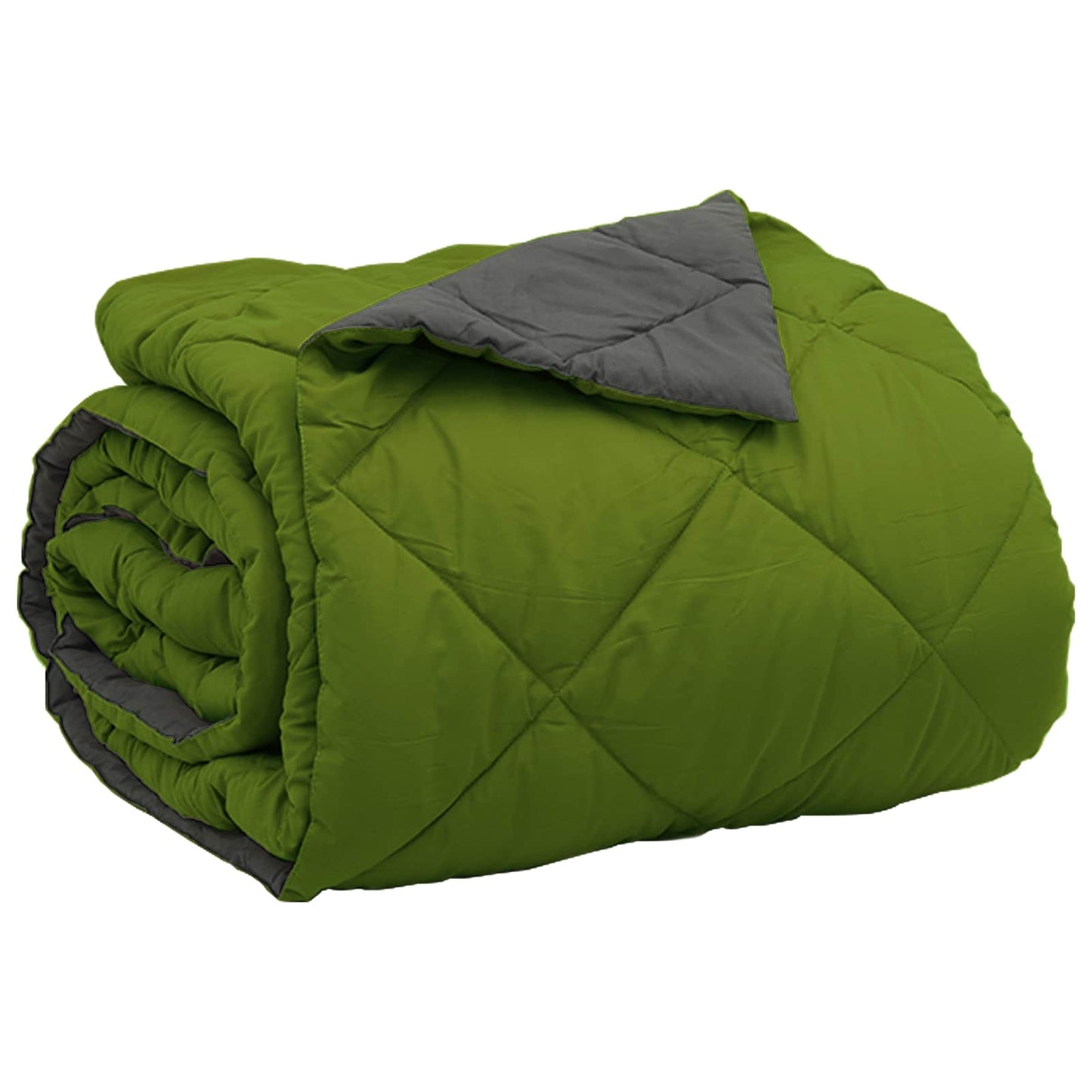 vidaXL Summer Duvet Green and Anthracite 240 x 200 cm Microfiber