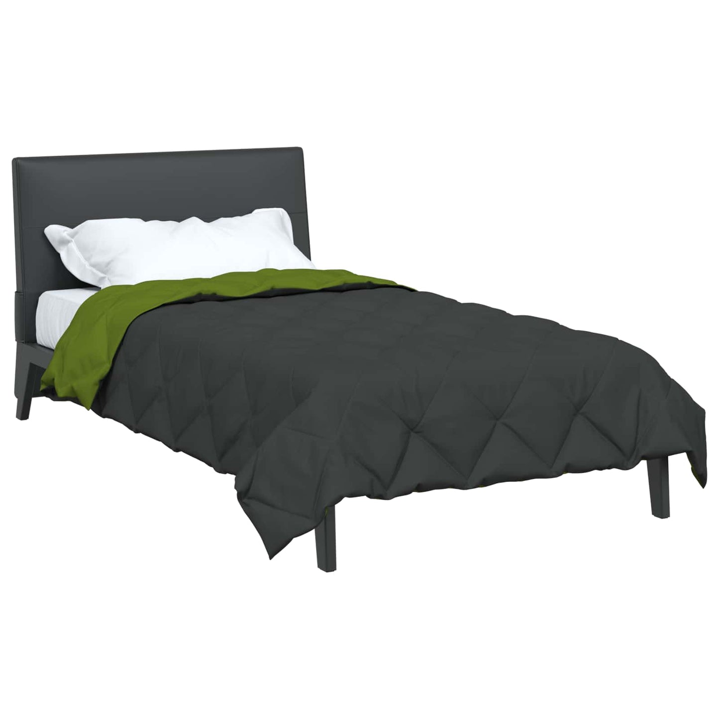 vidaXL Summer Duvet Green and Anthracite 220 x 140 cm Microfiber