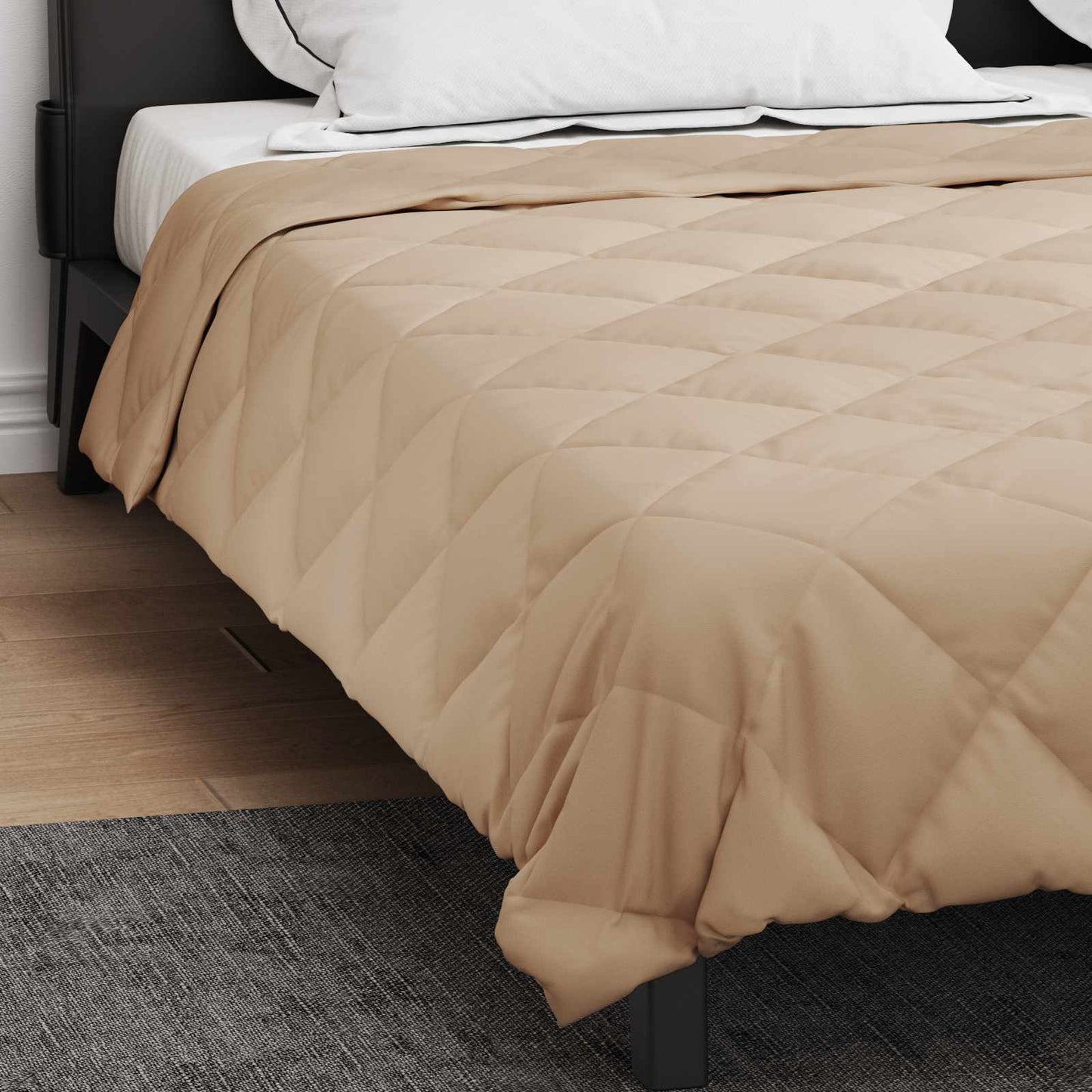 vidaXL Summer Duvet Taupe 200 x 200 cm Microfiber