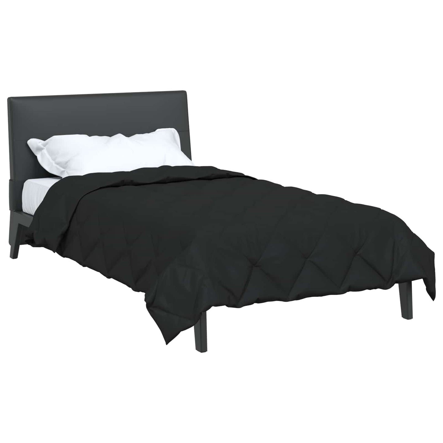vidaXL Summer Duvet Black 200 x 135 cm Microfiber