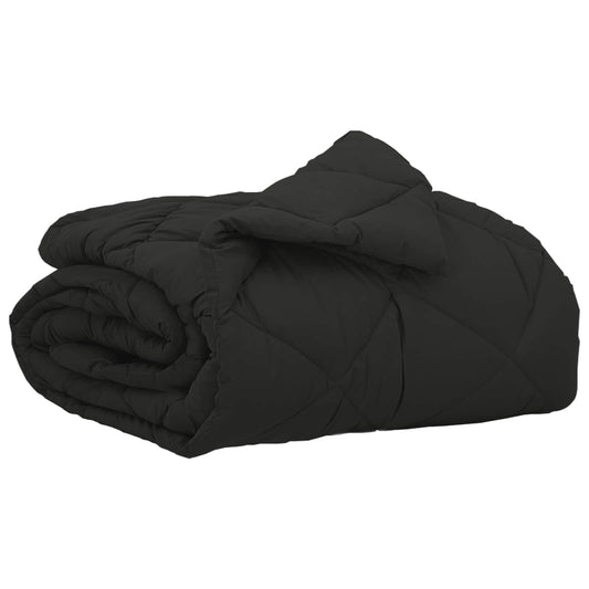 vidaXL Summer Duvet Black 220 x 155 cm Microfiber