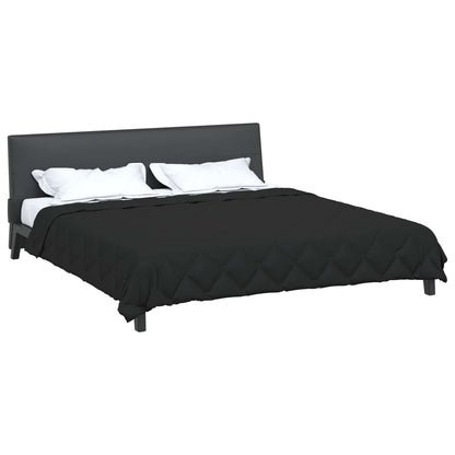 vidaXL Summer Duvet Black 220 x 200 cm Microfiber