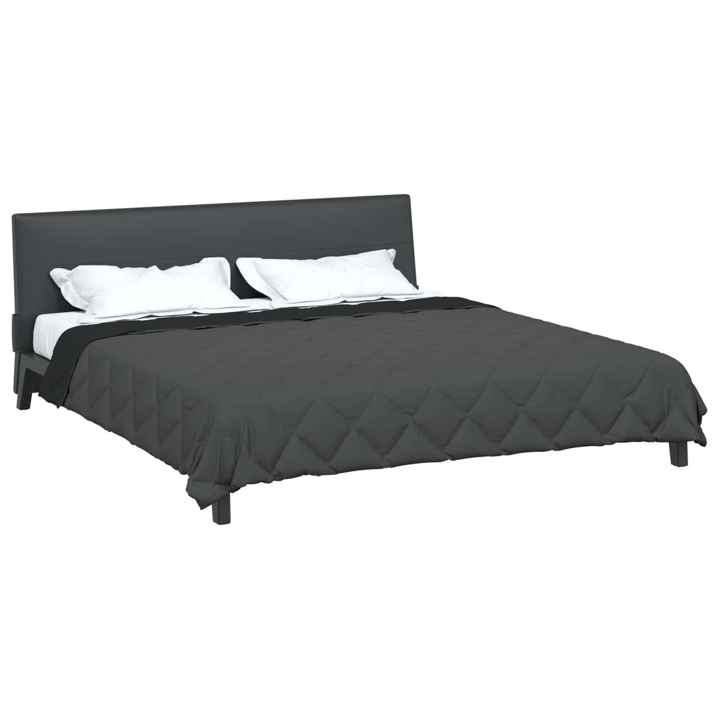 vidaXL Summer Duvet Black and Anthracite 200 x 200 cm Microfiber