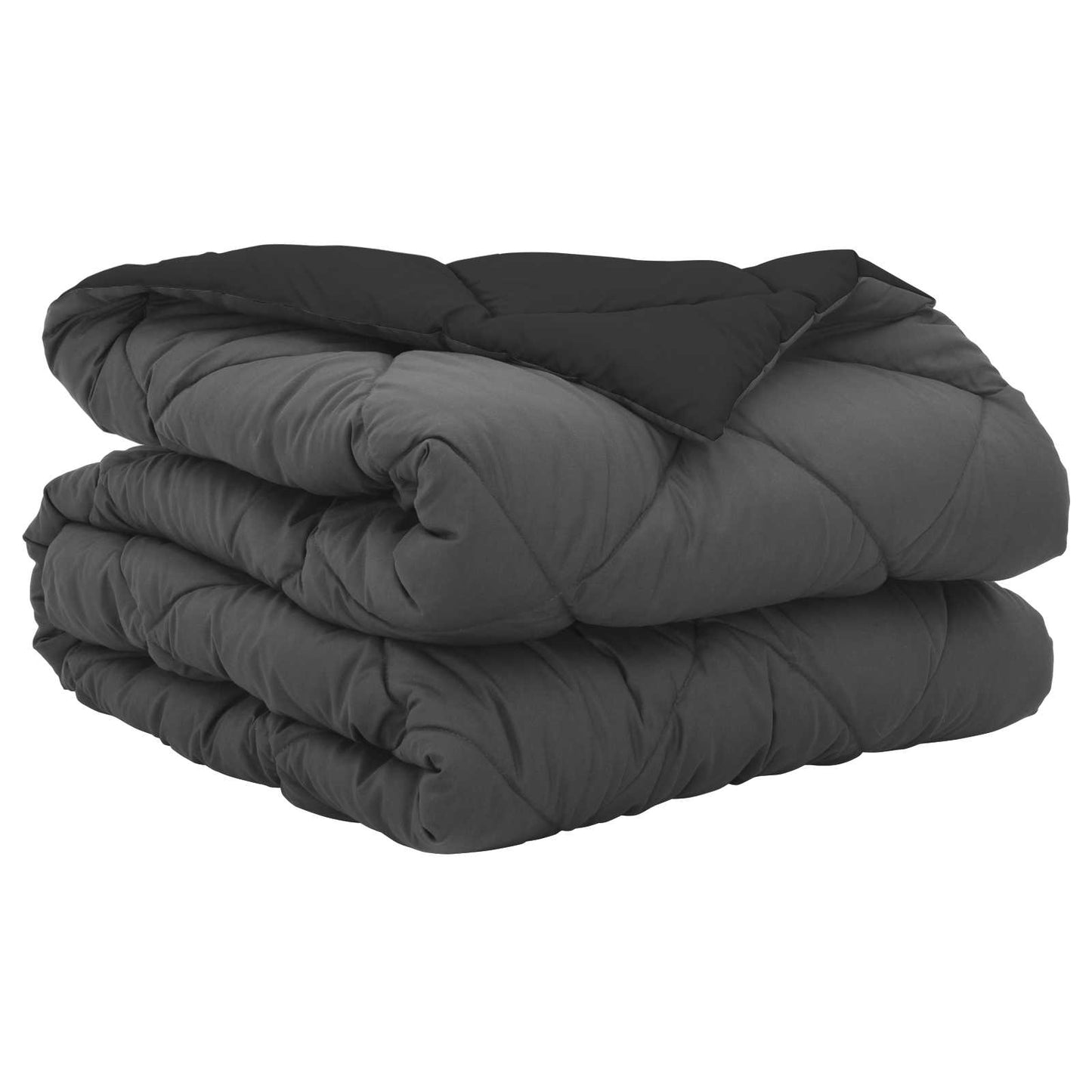 vidaXL Summer Duvet Black and Anthracite 220 x 155 cm Microfiber