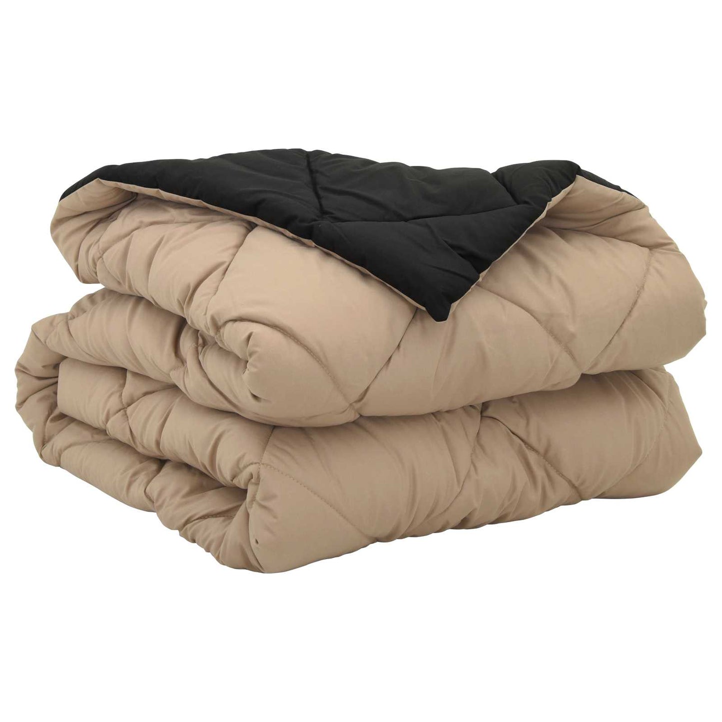 vidaXL Summer Duvet Black and Taupe 200 x 135 cm Microfiber