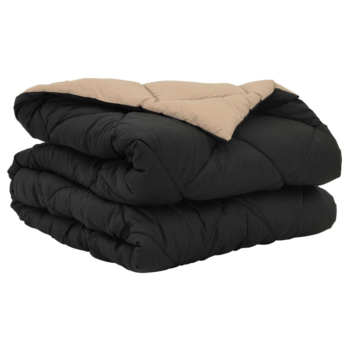 vidaXL Summer Duvet Black and Taupe 220 x 155 cm Microfiber