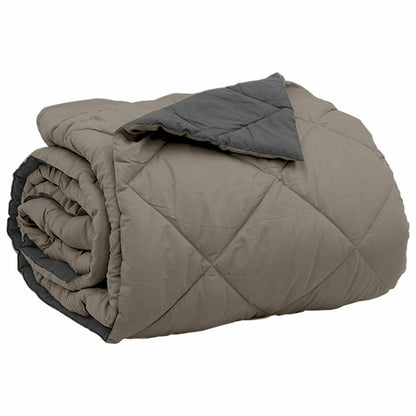 vidaXL Summer Duvet Light Grey and Anthracite 200 x 200 cm Microfiber