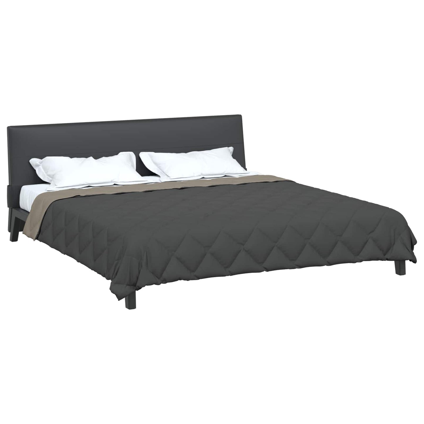 vidaXL Summer Duvet Light Grey and Anthracite 200 x 200 cm Microfiber
