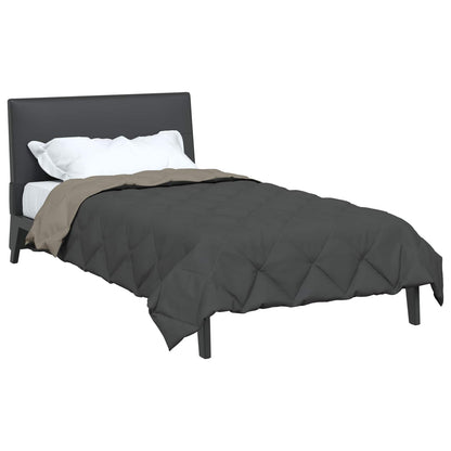 vidaXL Summer Duvet Light Grey and Anthracite 220 x 155 cm Microfiber