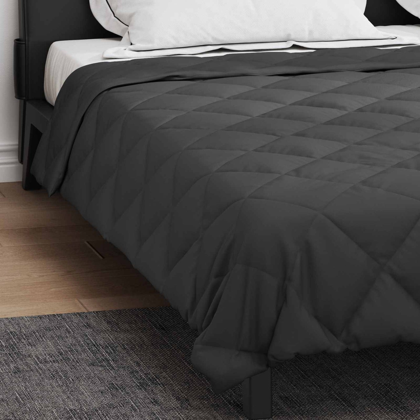 vidaXL Full Year Duvet Anthracite 240 x 260 cm Microfiber