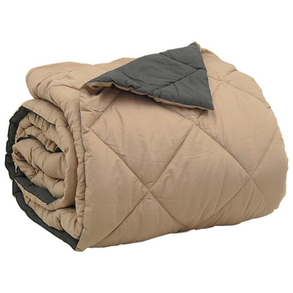 vidaXL Full Year Duvet Anthracite and Taupe 220 x 240 cm Microfiber