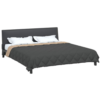vidaXL Full Year Duvet Anthracite and Taupe 220 x 260 cm Microfiber