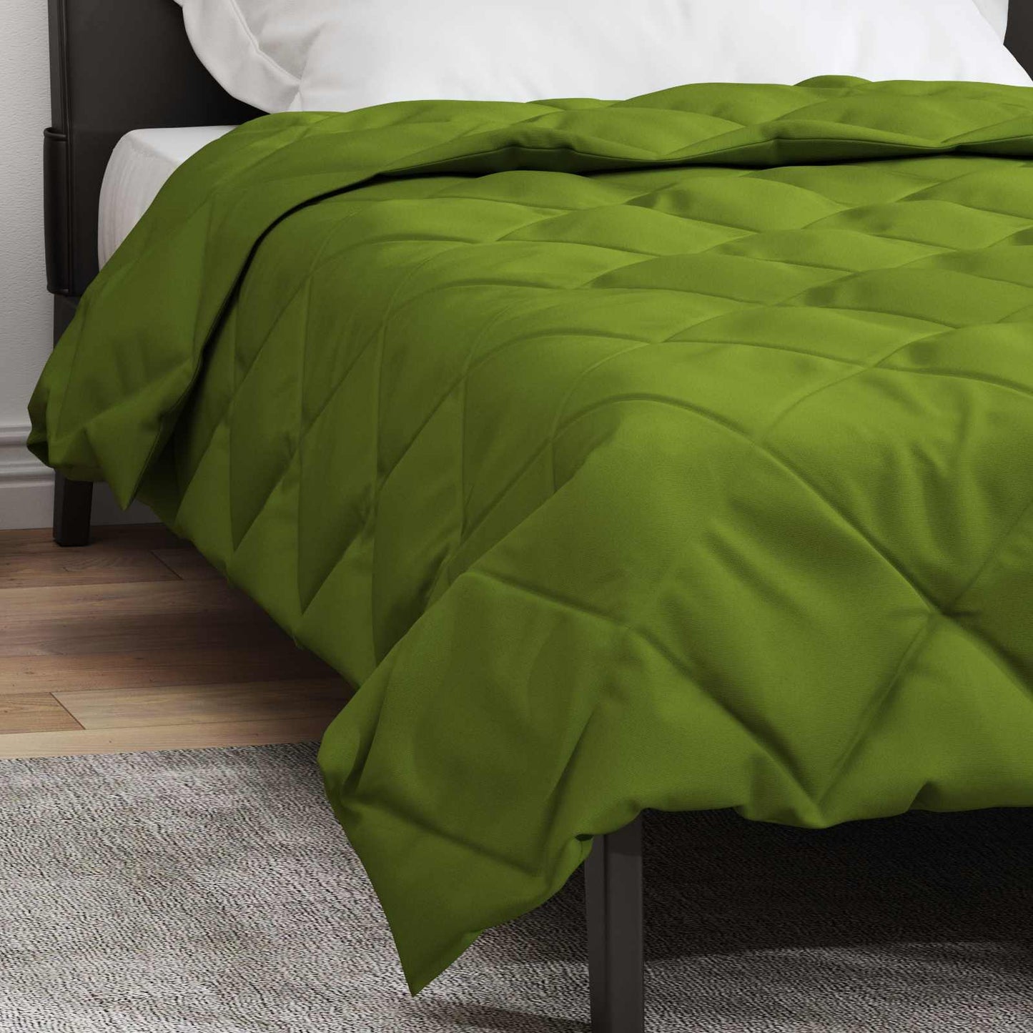 vidaXL Full Year Duvet Green 135 x 200 cm Microfiber