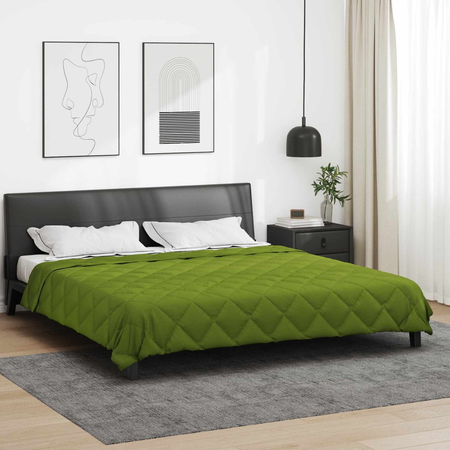 vidaXL Full Year Duvet Green 220 x 260 cm Microfiber