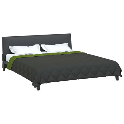 vidaXL Full Year Duvet Green and Anthracite 220 x 260 cm Microfiber