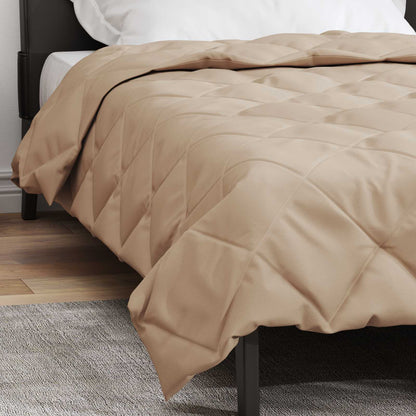 vidaXL Full Year Duvet Taupe 135 x 220 cm Microfiber