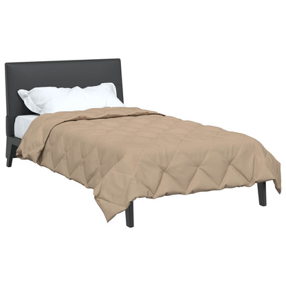 vidaXL Full Year Duvet Taupe 135 x 220 cm Microfiber