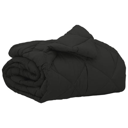 vidaXL Full Year Duvet Black 135 x 200 cm Microfiber