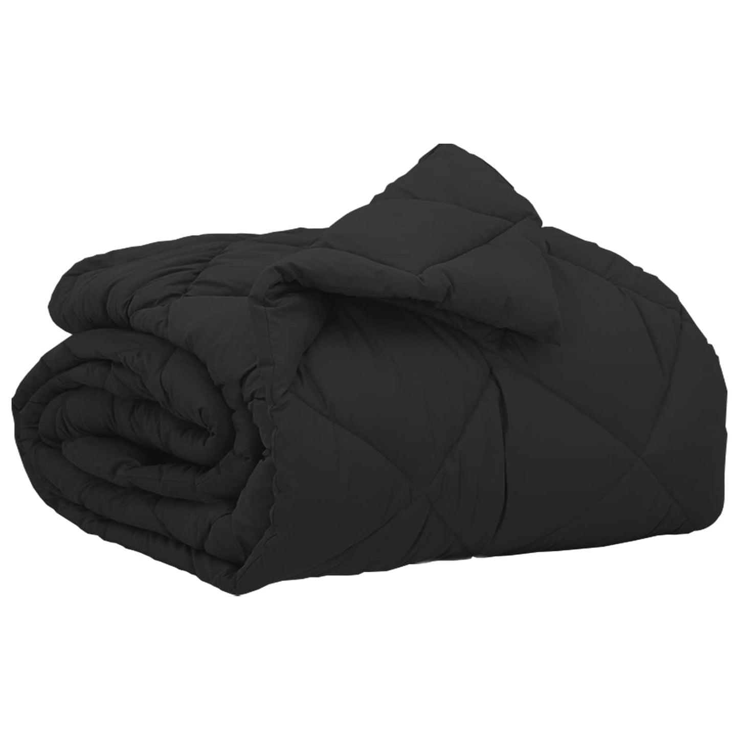 vidaXL Full Year Duvet Black 140 x 220 cm Microfiber