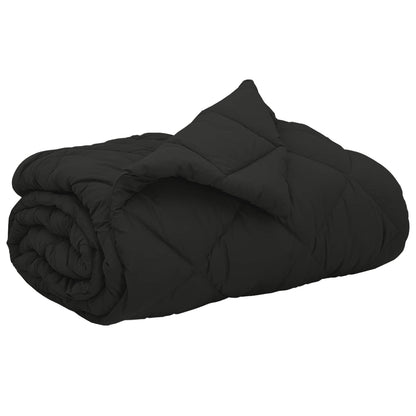 vidaXL Full Year Duvet Black 220 x 260 cm Microfiber