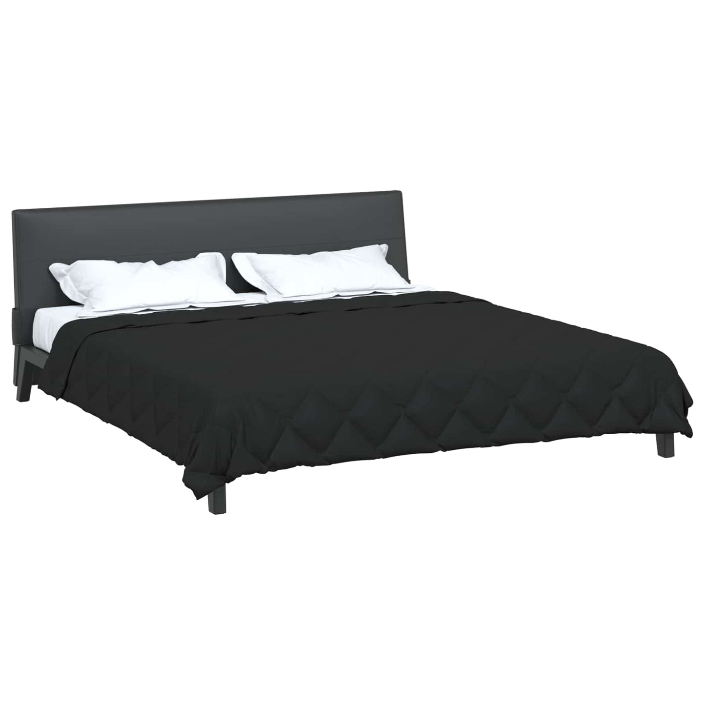 vidaXL Full Year Duvet Black 220 x 260 cm Microfiber