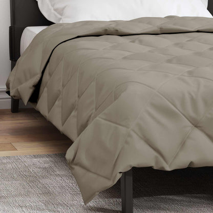 vidaXL Full Year Duvet Light Grey 135 x 200 cm Microfiber