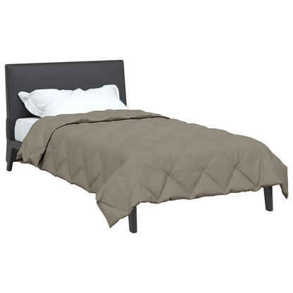 vidaXL Full Year Duvet Light Grey 135 x 200 cm Microfiber